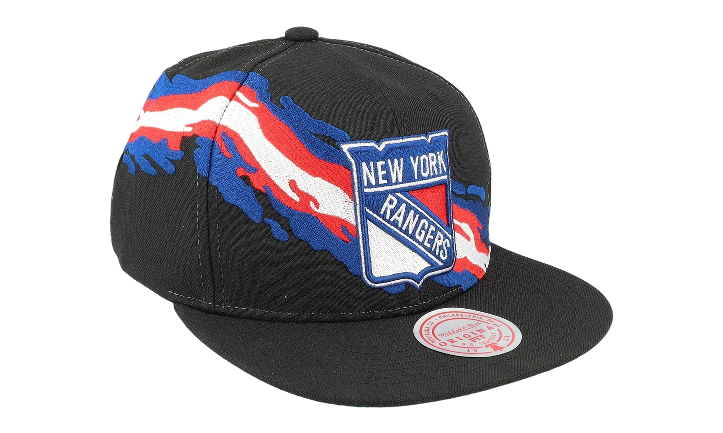 NHL Vintage Paintbrush Snapback Cap "New York Rangers - Black" 6HSSSH22087 NYABLCK