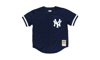 MLB Bernie Williams Authentic Batting Practice Button Front Jersey "1998 New York Yankees - Navy" ABBFAC20020 NYYNAVY98BWI