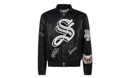 Full Leather Old English Jacket "San Antonio Spurs" NBA 104B SPU