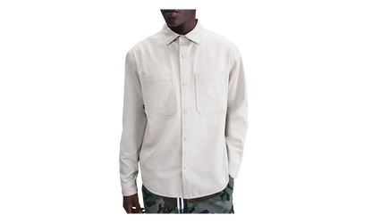 SB Long-Sleeve Woven Skate Top "Light Bone / White" FV7345 072