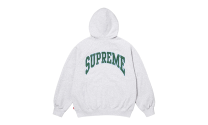 Cracked Raglan Zip Up Hooded Sweatshirt "SS26 - Grey" SU27506