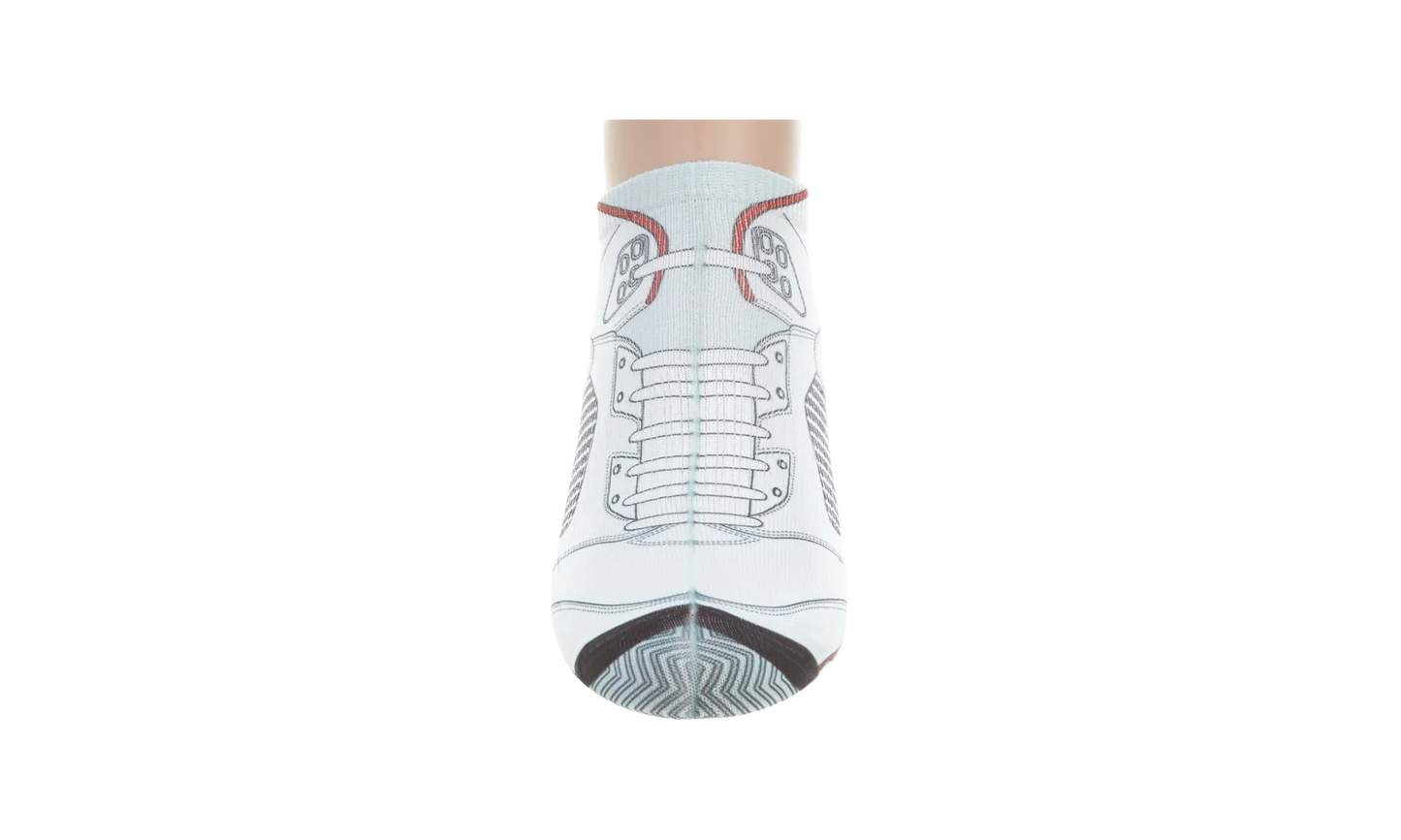 Jordan 5 Retro Bootie Low Cut Ankle Socks "White" 519600 100