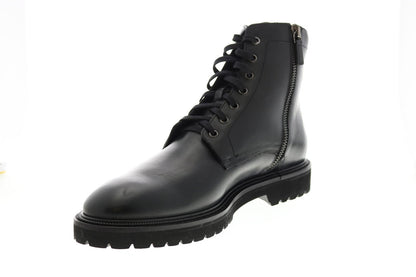 Aquatalia Patrizio Calf 34M0935-BLK Mens Black Leather Casual Dress Boots