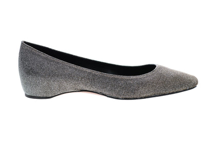 Aquatalia Marcella Glitter 34L3005-MLT Womens Gray Canvas Flats Ballet Shoes