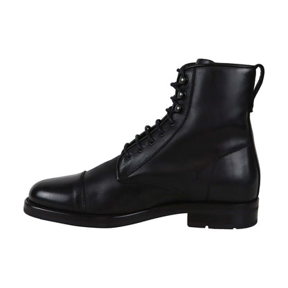 Aquatalia Odell Waxy Pul Up Sherling 34M0083 Mens Black Casual Dress Boots