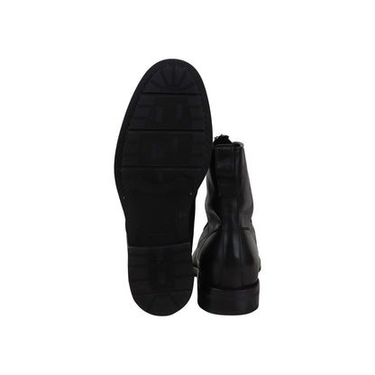 Aquatalia Odell Waxy Pul Up Sherling 34M0083 Mens Black Casual Dress Boots