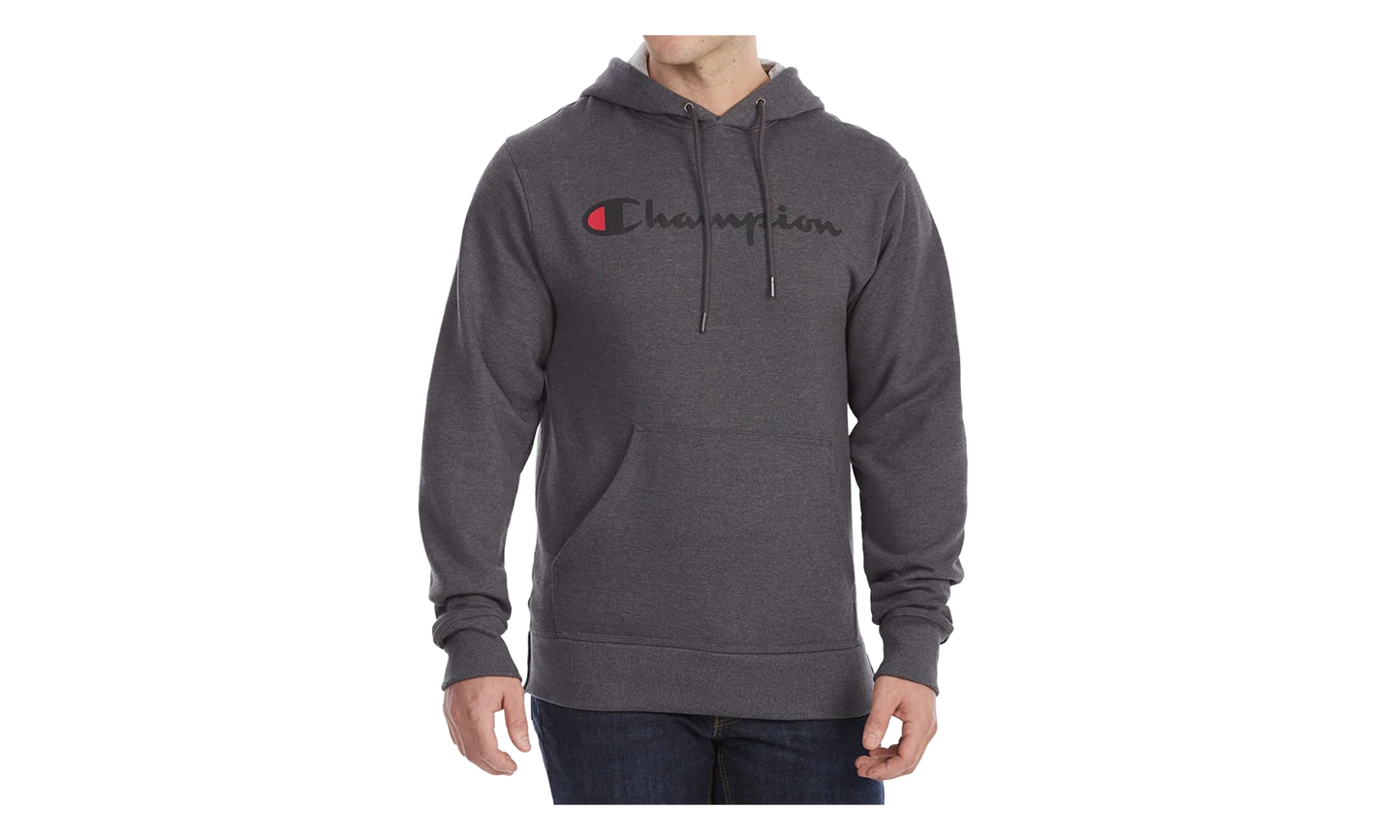 Powerblend Fleece Script Logo Hoodie "Charcoal" GF89H Y0679400C