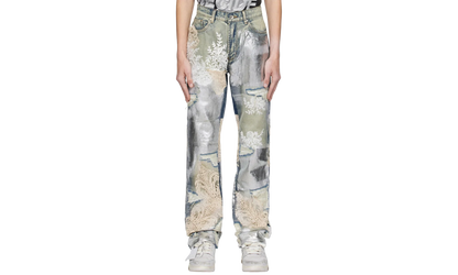 Metal Lace Jeans "Sky" 232389M186003