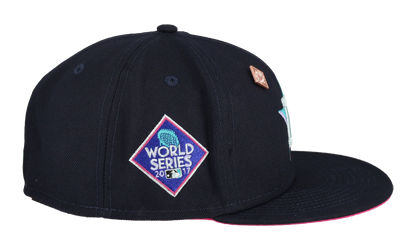 59FIFTY Houston Astros 2017 World Series Polar Lights Fitted Hat "Navy / Pink" 123451290476