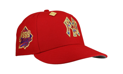 59FIFTY New York Yankees 1999 World Series Tie Dye Fitted Hat "Red Tie Dye" NE254