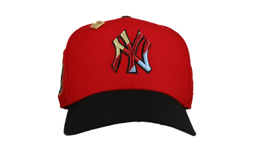 59FIFTY New York Yankees 1951 World Series Diagonal Logo Fitted Hat "Red / Black" NE228