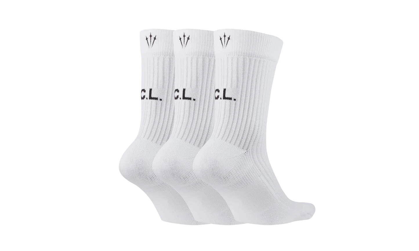NOCTA CREW SOCKS 3 PACK "White / Black" DD9240 100