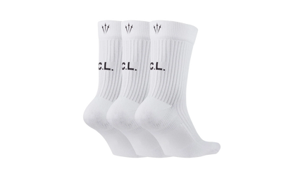 NOCTA CREW SOCKS 3 PACK "White / Black" DD9240 100