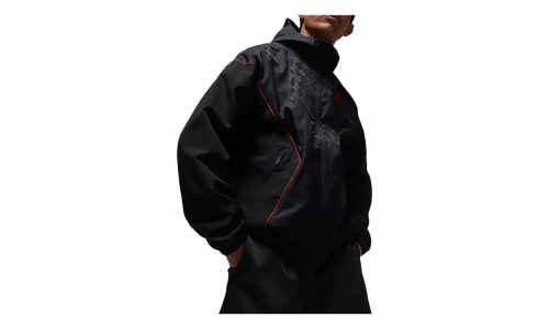 Jordan Brooklyn Hooded Draft Jacket "Black / Gym Red" HV0554 010