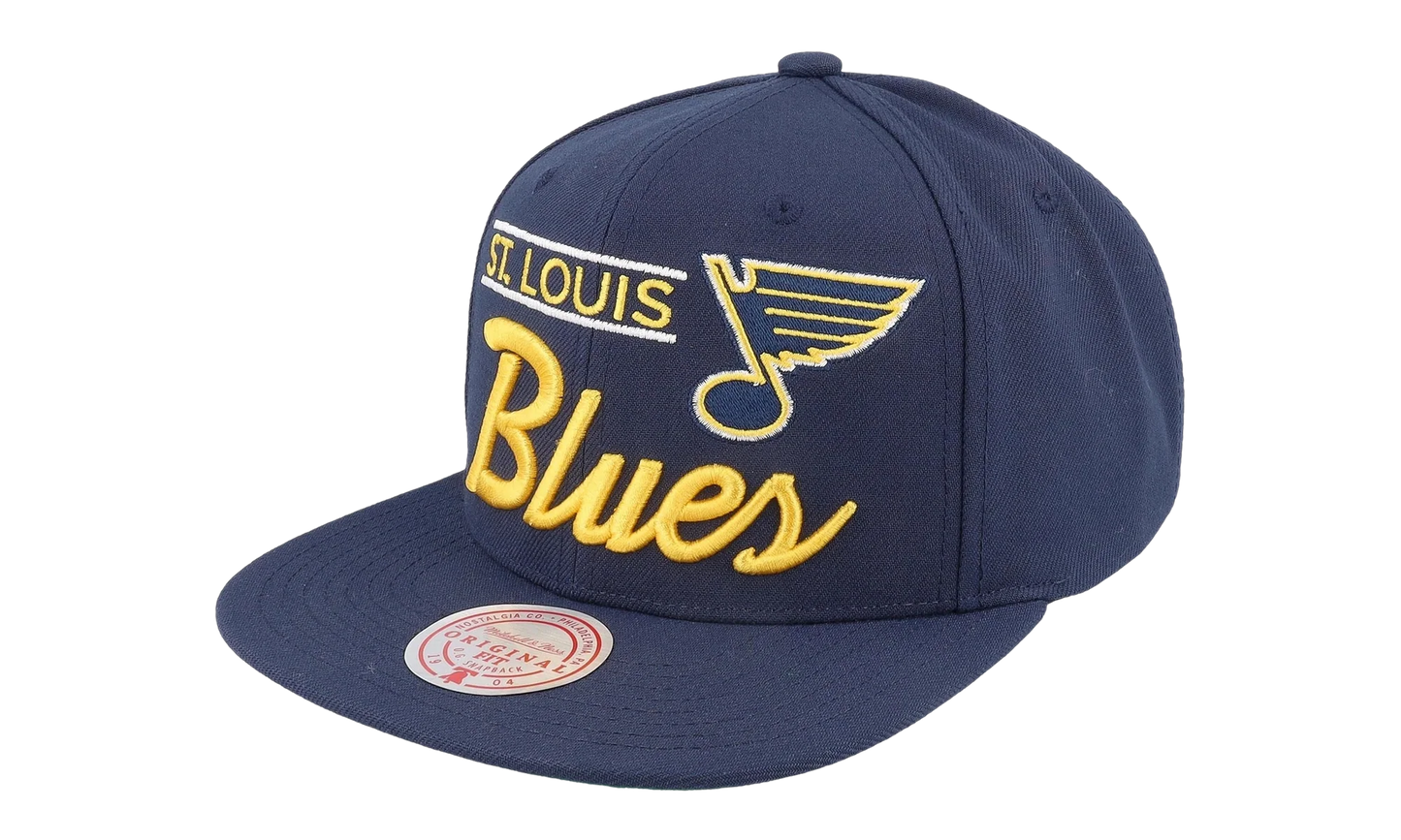 NHL Retro Lock Up Snapback Cap "St. Louis Blues - Blue" 6HSSLD21213 SLUBLUE