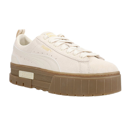 Mayze Brushed Tan Platform Sneakers