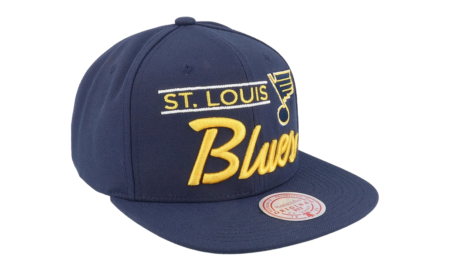 NHL Retro Lock Up Snapback Cap "St. Louis Blues - Blue" 6HSSLD21213 SLUBLUE
