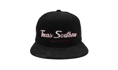 NCAA Cord Script Snapback Cap "Texas Southern Tigers - Black" HHSS4942 TSUYYPPPBLCK