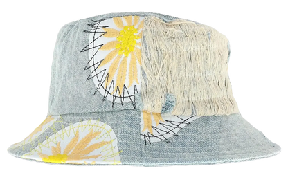 Blue Daisy Upcycled Bucket Hat "Blue" 2637 1SS220703DUBH SKY