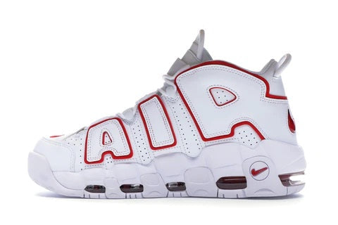 More Uptempo White Varsity Red Outline (2018/2021)
