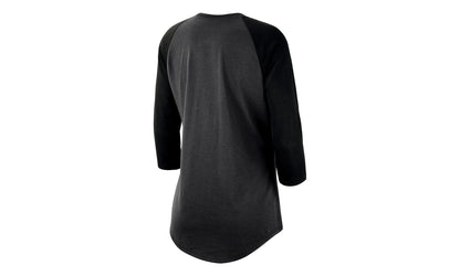 NBA GS Warriors Wordmark 3/4‑Sleeve Raglan WMNS "Charcoal Black" AQ6085 060