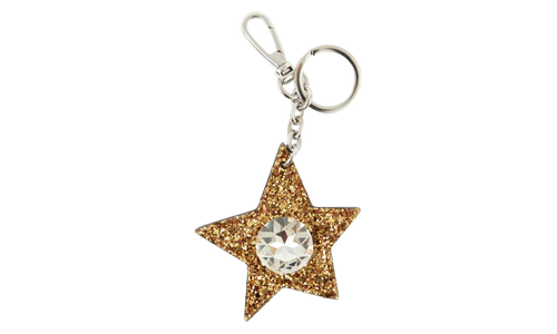 STAR KEY RING WITH CRYSTAL "GOLD" S35UA0176P3508H9915