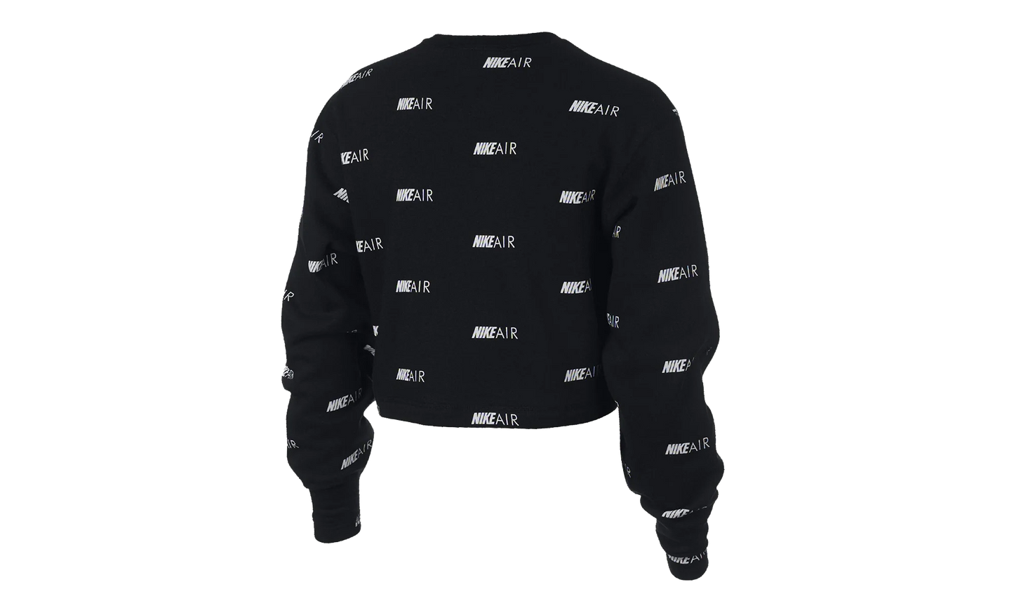 Printed Fleece Crew Sweatshirt WMNS "Black" BV9006 010