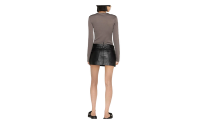 Leather Mini Skirt WMNS "Black" S75MA0863SY1623900