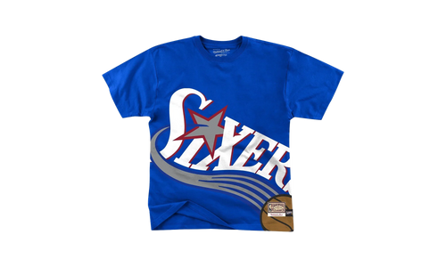 NBA Big Face Short Sleeve Tee "Philadelphia 76ers - Royal" SSTEBW19070 P76ROYA