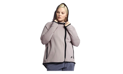 Tech Fleece Full Zip Cape Hoodie WMNS "Rose Pink / Black" AH3969 684