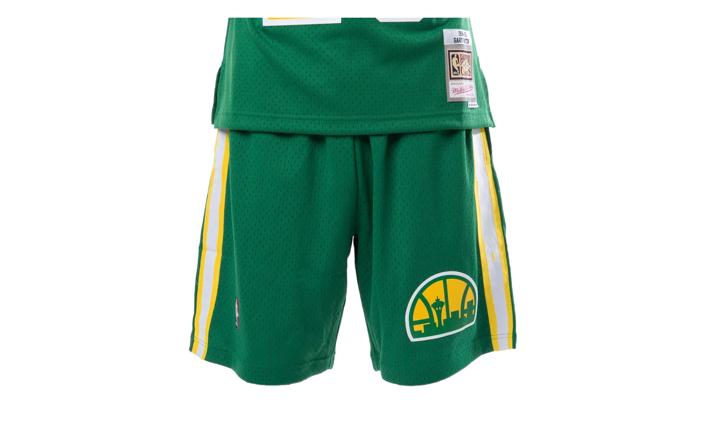 NBA Swingman Road Shorts "1994-95 Seattle SuperSonics - Dark Green" SMSHGS18252 SSUDKGN94