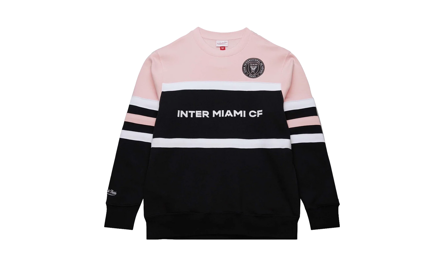 MLS Head Coach Fleece Current Logo Crewneck Shirt "Inter Miami CF - Black / Pink" FC8125 IMCBKPK