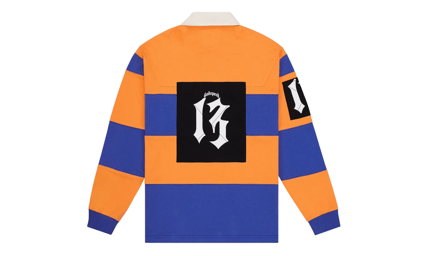 Classic Field Rugby Shirt "Orange / Blue" JUEQ81MO
