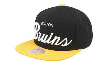 NHL Vintage Script Snapback Cap "Boston Bruins - Black" 6HSSSH22086 BBNBLCK