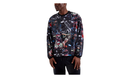 Jordan All Over Print Crewneck Shirt "Black / White" IF1831 010