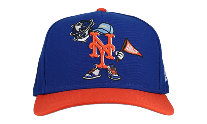 9FIFTY New York Mets Cartoon A Frame Snapback Hat "Royal Blue / Orange" NE199