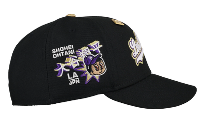 59FIFTY Los Angeles Dodgers "GLOWtani" Fitted Hat "Black / Gold / Purple" 123451301145