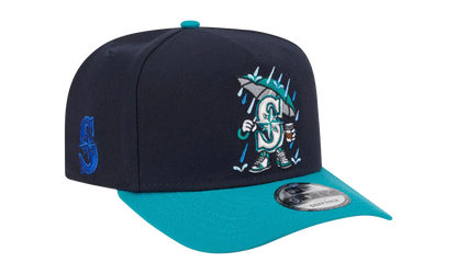 9FIFTY Seattle Mariners Cartoon A Frame Snapback Hat "Navy / Blue" NE378