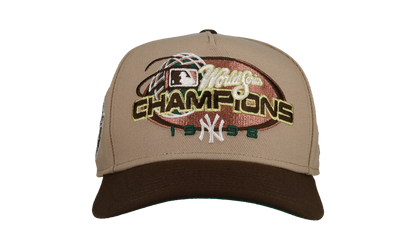 9FIFTY New York Yankees 1998 World Series Champs A Frame Snapback Hat "Tan" NE244