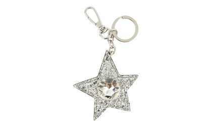 Rhinestone Star Glitter Keyring "Silver" S35UA0176P3508H7730