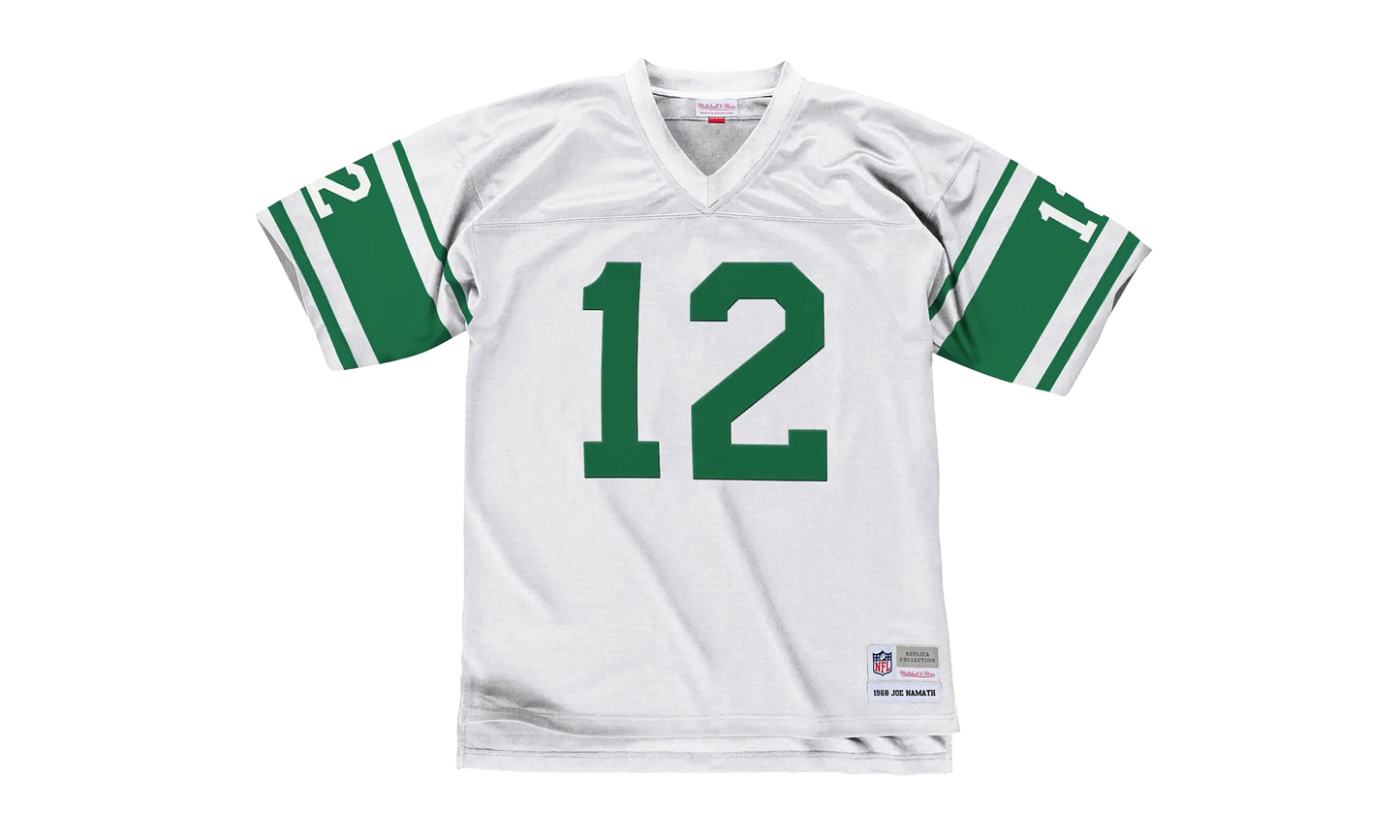 NFL Joe Namath Legacy Jersey "New York Jets - White / Kelly Green" LGJYCP18103 NYJWHT68JNA