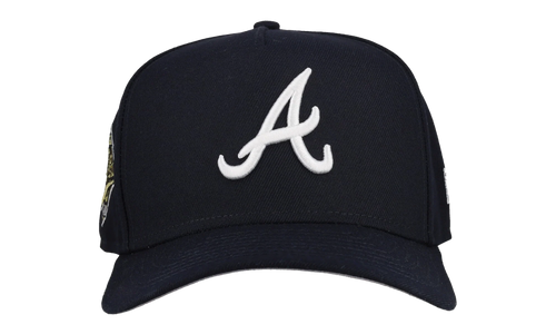 9FIFTY Atlanta Braves 1995 Team Color A Frame Snapback Hat "Black (Grey Brim)" NE466