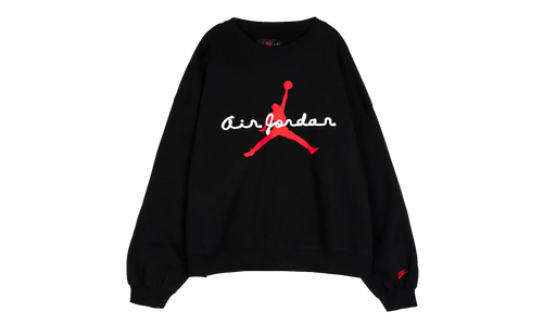 Jordan Brooklyn Fleece Crewneck Sweatshirt "Black / Infrared 23" IF1845 010