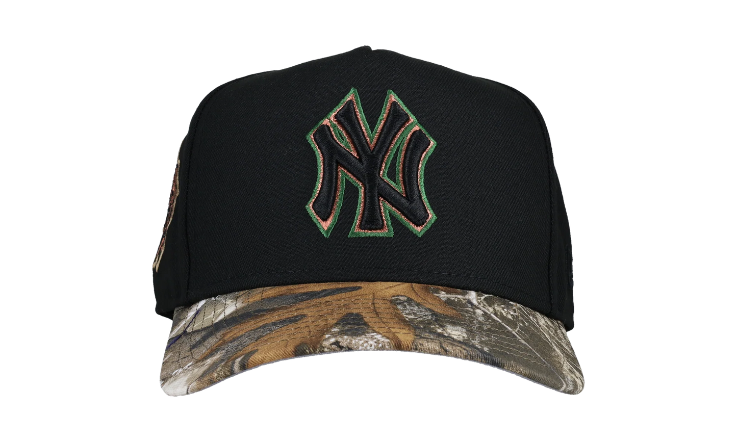 9FIFTY New York Yankees 1999 World Series A Frame Snapback Hat "Black / Real Tree" NE252