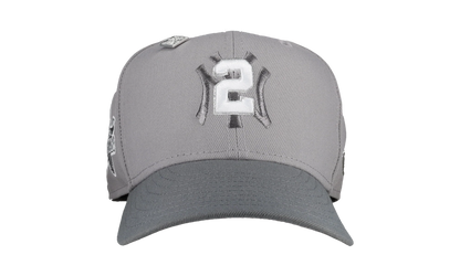59FIFTY New York Yankees Derek Jeter Script Fitted Hat "Cool Grey" NE282
