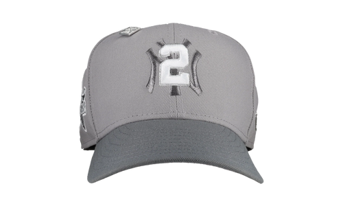 59FIFTY New York Yankees Derek Jeter Script Fitted Hat "Cool Grey" NE282