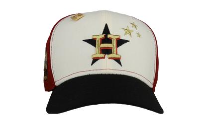 59FIFTY Houston Astros 35 Great Years Pinwheel Fitted Hat "Red / Chrome" NE125