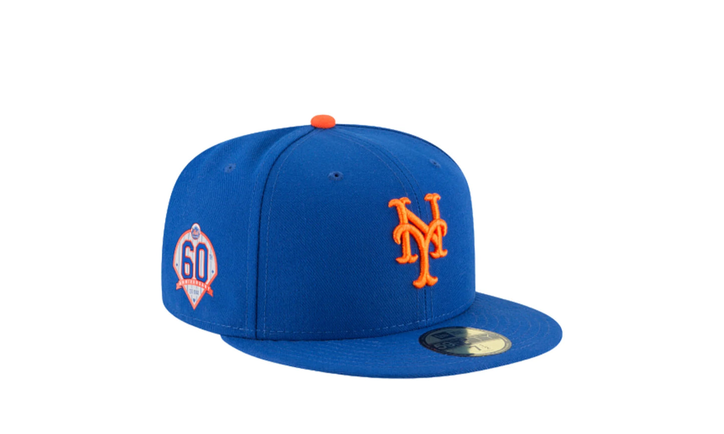 New York Mets 60th Anniversary Authentic 59FIFTY Fitted Hat "Blue" 60332879
