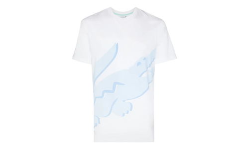 Crocodile Print Organic Cotton T-Shirt "White" TH2604 001