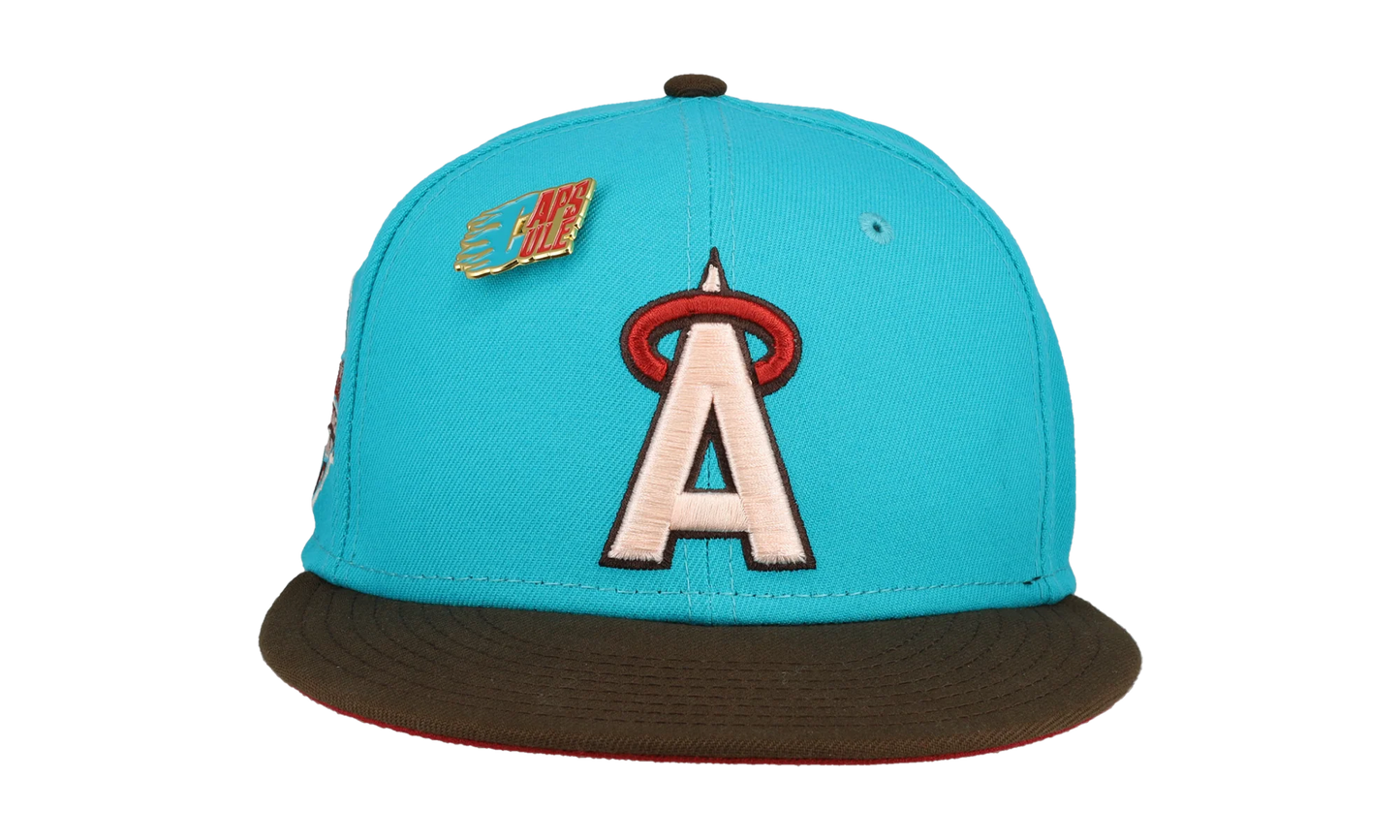 59FIFTY California Angels 1989 All Star Game Fitted Hat "Nitro Teal / Brown" 123451291272